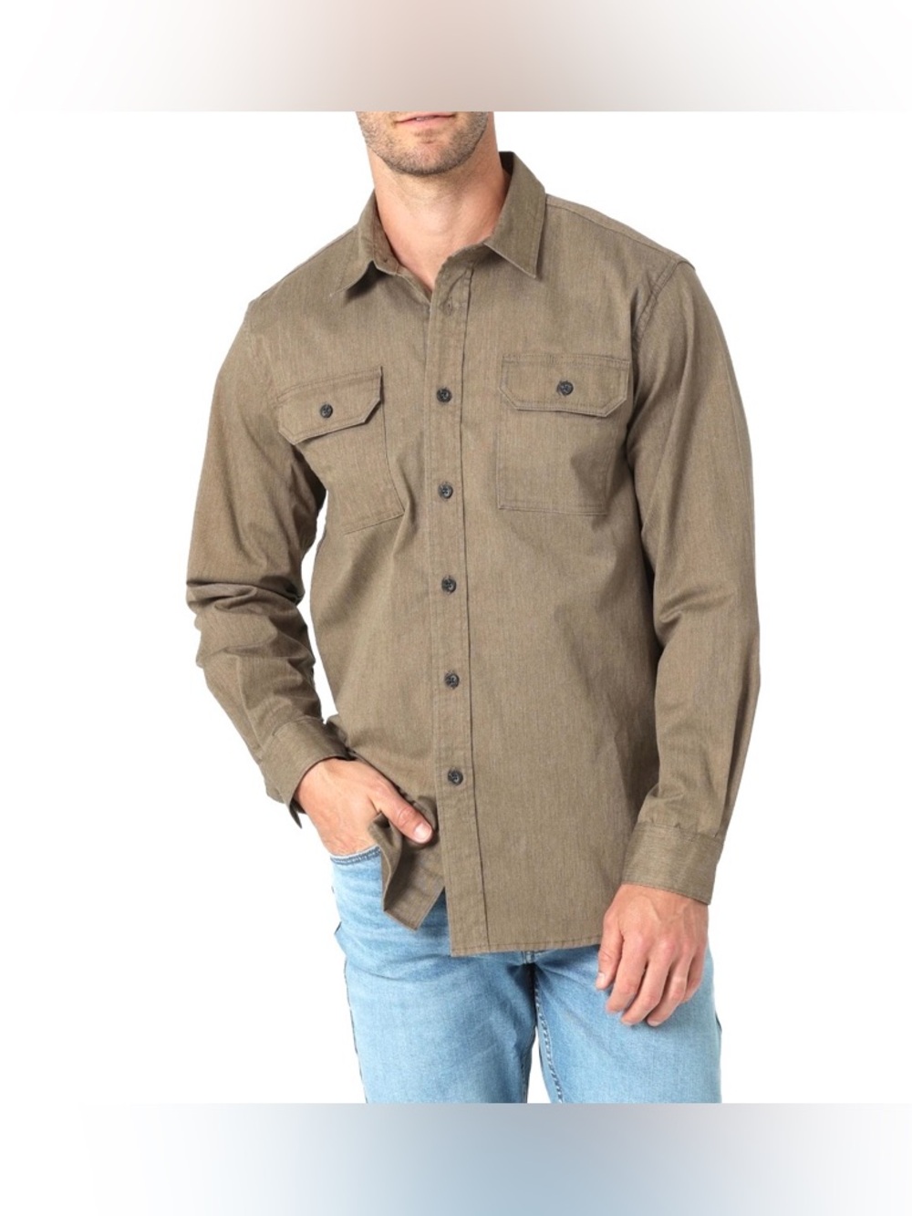 Wrangler Men's  Epic Soft Flex Woven Long Sleeve Button Shirt XL Western Rancho